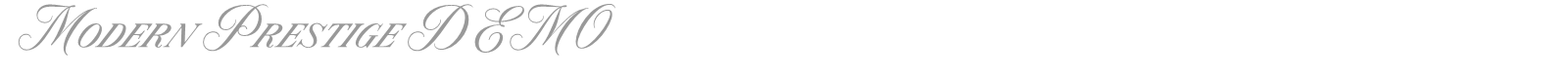 Modern Prestige font preview